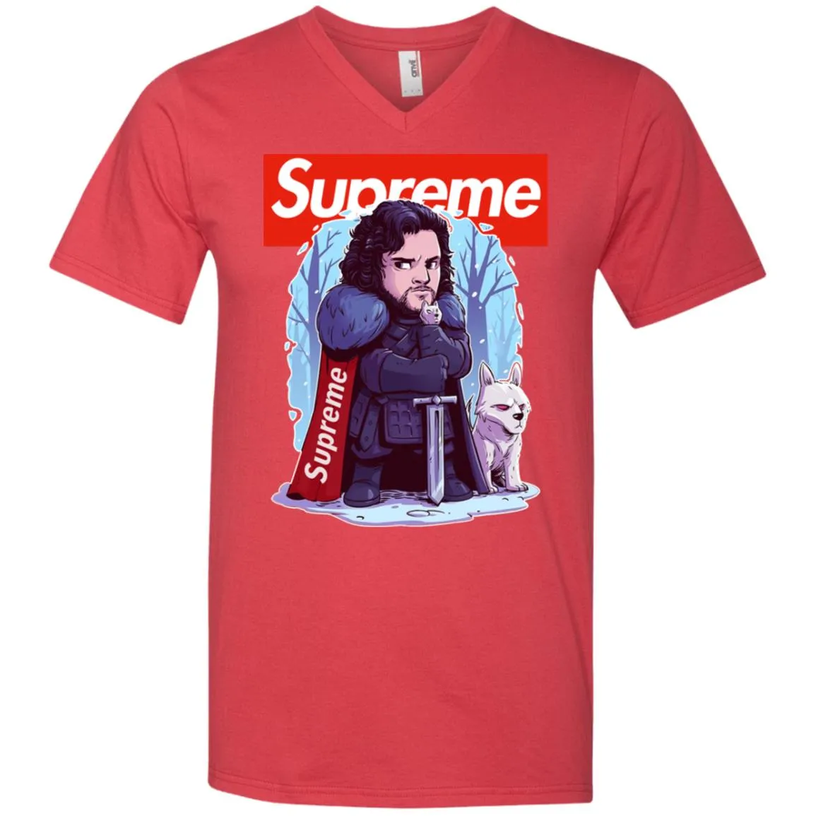 Supreme Game Of Thrones T-shirt Men V-Neck T-Shirt