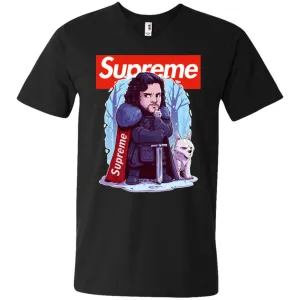 Supreme Game Of Thrones T-shirt Men V-Neck T-Shirt