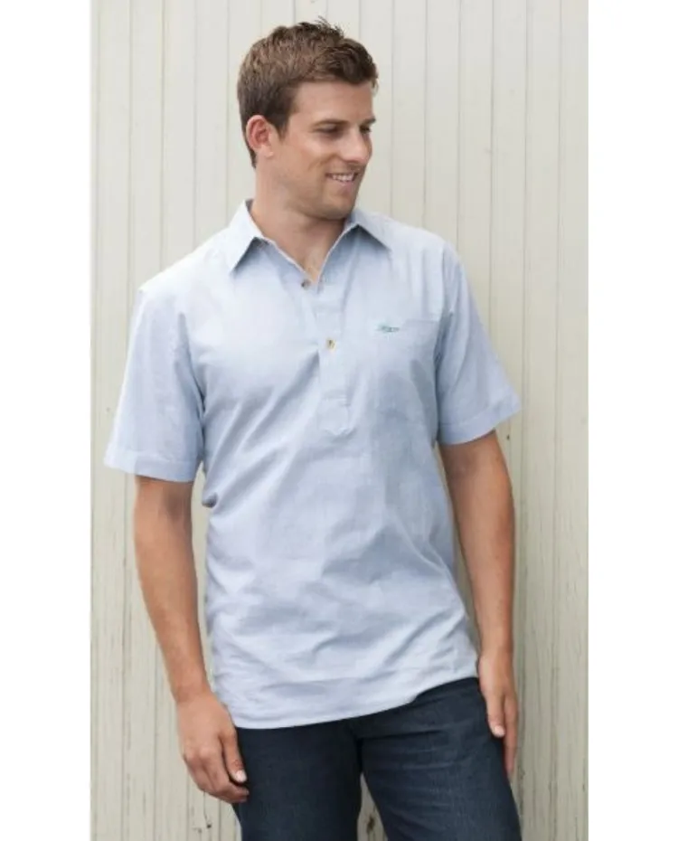 The Legend Mens Fine Check, Short Sleeve Shirt