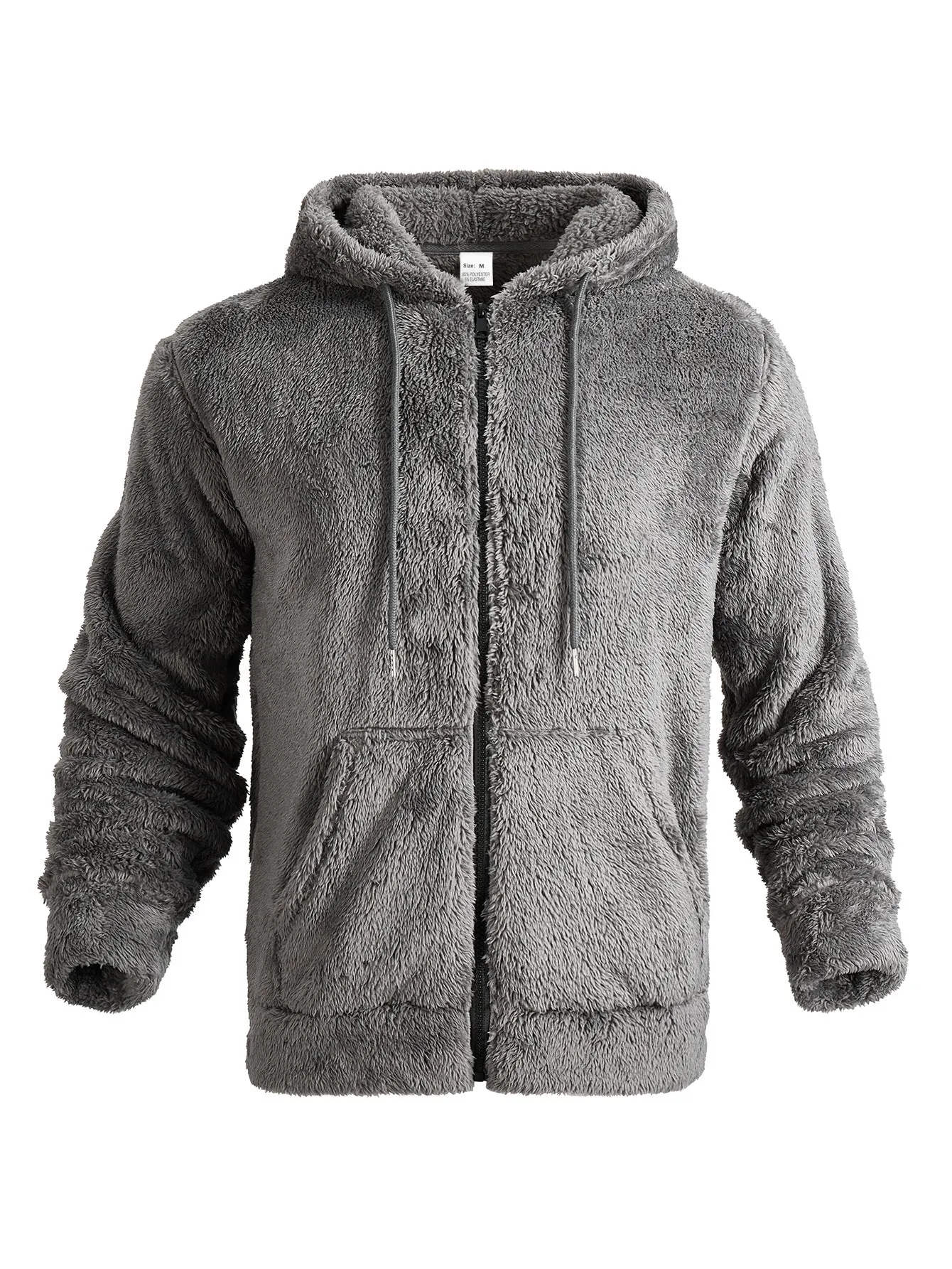 THICK AND WARM DOUBLE-SIDED VELVET ZIPPER CARDIGAN HOODED SWEATSHIRT MEN'S CASUAL JACKET