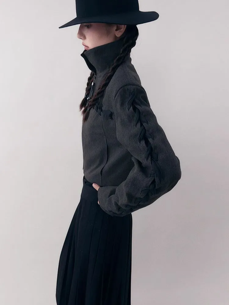 Tie Short Jacket   Pleated Half Skirt【s0000006400】