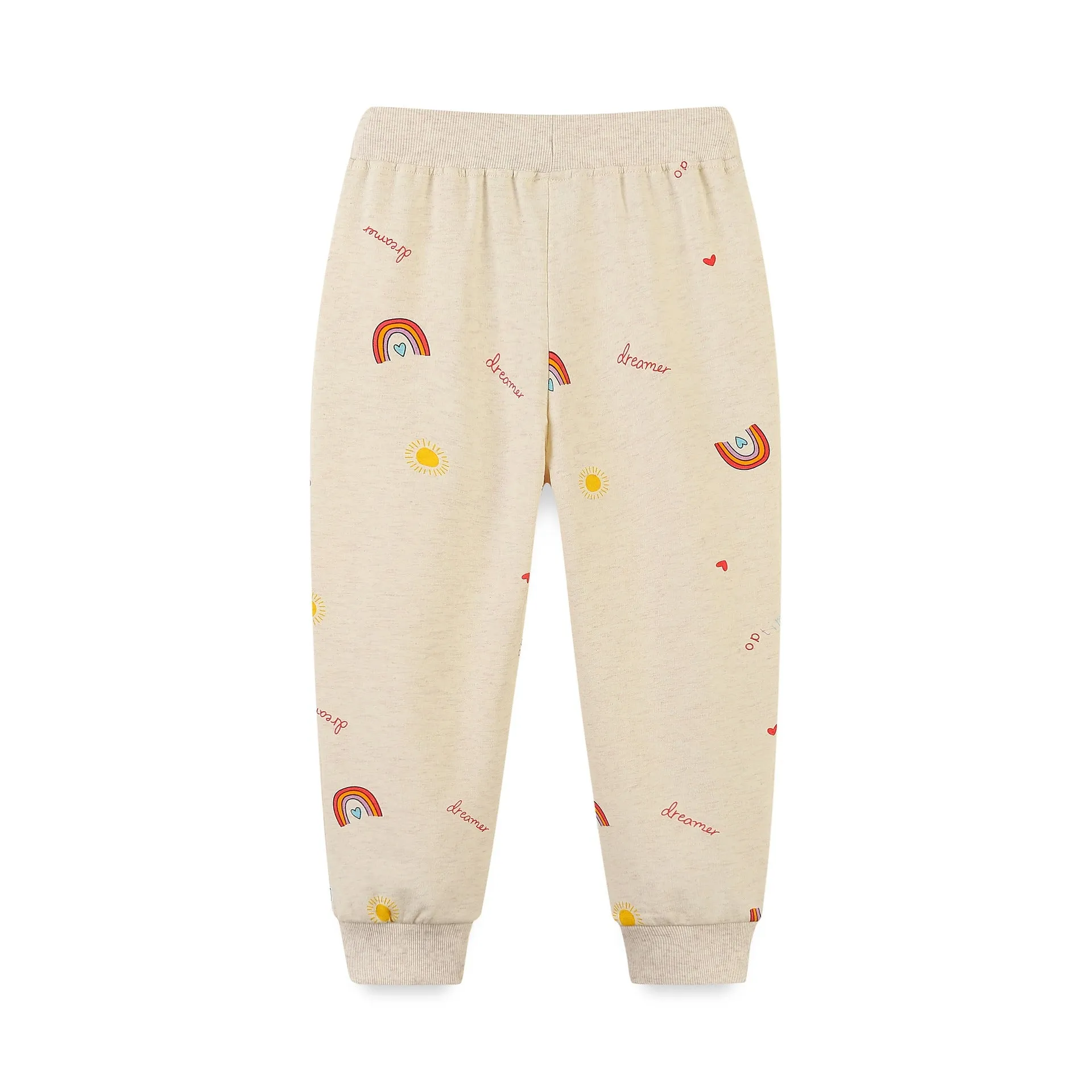 Toddler/Kid Girl's Rainbow Print Design Cotton Pants