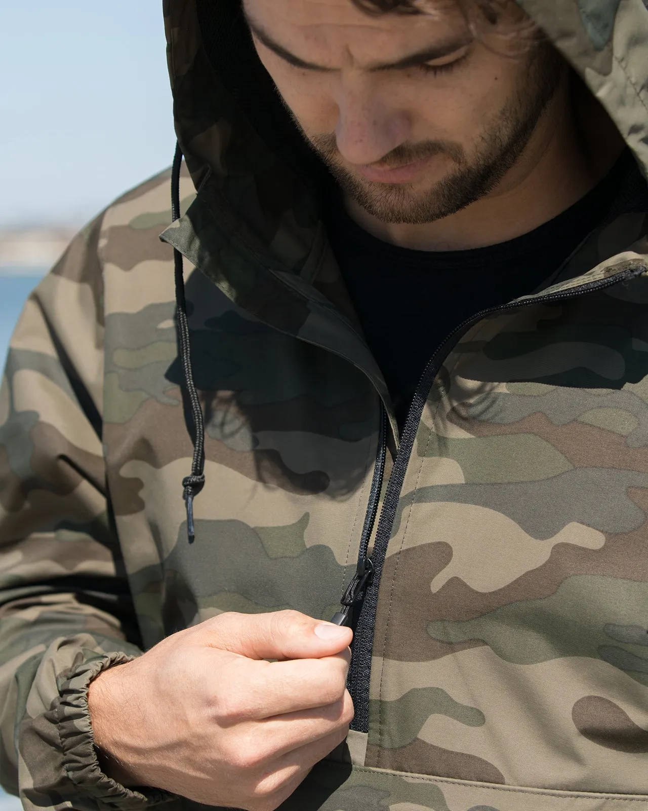 Water Resistant Windbreaker Anorak Jacket