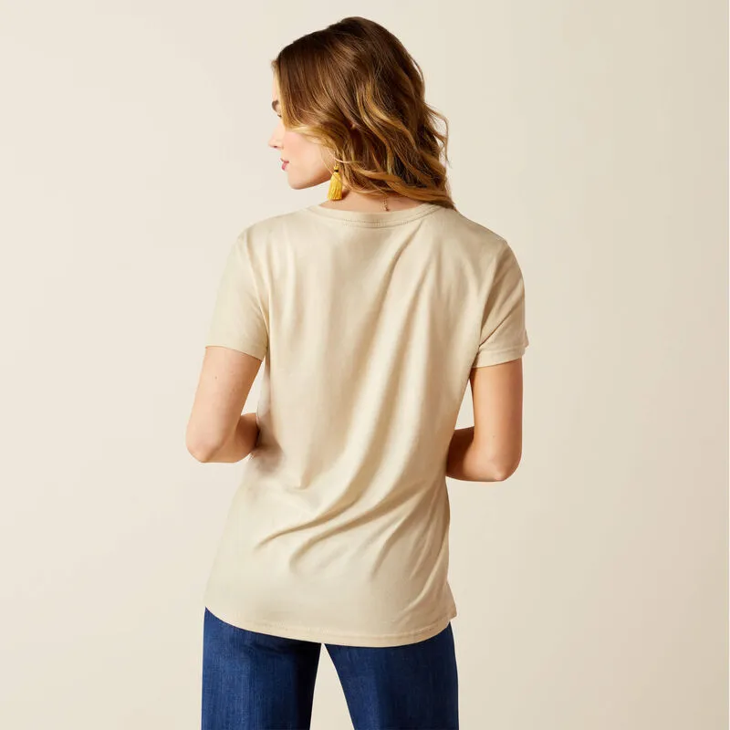 Women's Ariat Longhorn Watercolor T-Shirt #10054039