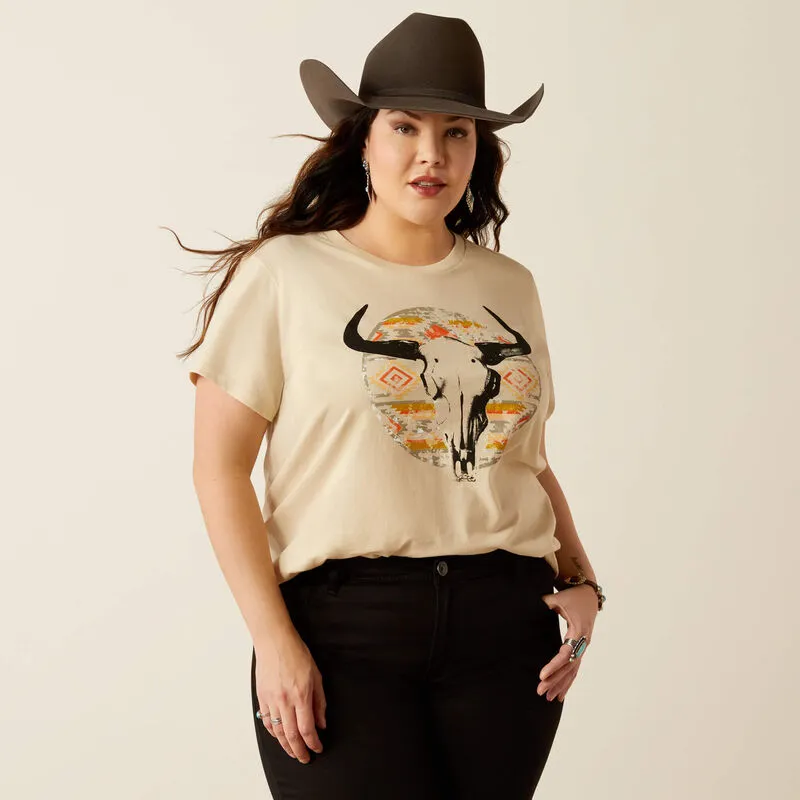 Women's Ariat Longhorn Watercolor T-Shirt #10054039X