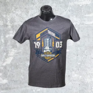 Woodstock Harley Davidson- Gray Spark Plug T-Shirt